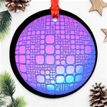 Sphere 3d Futuristic Geometric Round Ornament (Two Sides) Back