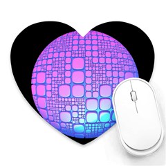 Sphere 3d Futuristic Geometric Heart Mousepads