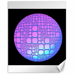 Sphere 3d Futuristic Geometric Canvas 11  X 14   by Celenk