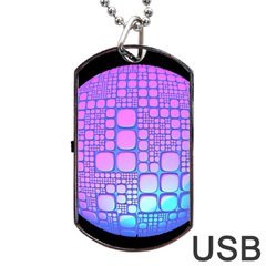 Sphere 3d Futuristic Geometric Dog Tag Usb Flash (one Side) by Celenk