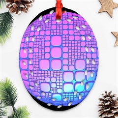 Sphere 3d Futuristic Geometric Oval Filigree Ornament (two Sides) by Celenk