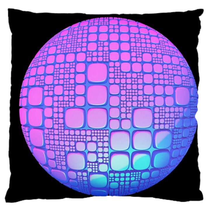 Sphere 3d Futuristic Geometric Large Cushion Case (One Side)