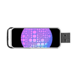 Sphere 3d Futuristic Geometric Portable Usb Flash (two Sides) by Celenk