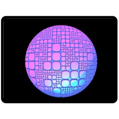 Sphere 3d Futuristic Geometric Double Sided Fleece Blanket (large)  by Celenk