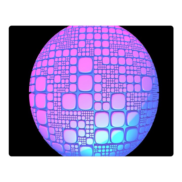 Sphere 3d Futuristic Geometric Double Sided Flano Blanket (Large) 