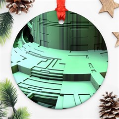 Futuristic Urban Architecture Ornament (round) by Celenk