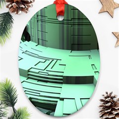 Futuristic Urban Architecture Ornament (oval) by Celenk