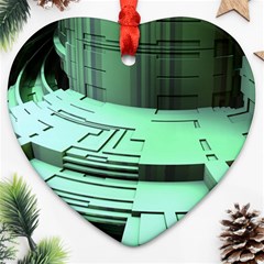 Futuristic Urban Architecture Ornament (heart) by Celenk