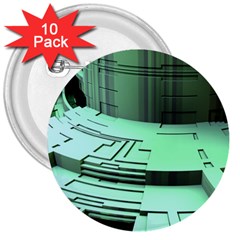 Futuristic Urban Architecture 3  Buttons (10 Pack)  by Celenk