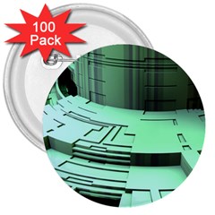 Futuristic Urban Architecture 3  Buttons (100 Pack)  by Celenk