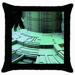 Futuristic Urban Architecture Throw Pillow Case (black) by Celenk