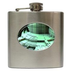 Futuristic Urban Architecture Hip Flask (6 Oz) by Celenk