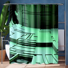 Futuristic Urban Architecture Shower Curtain 60  X 72  (medium)  by Celenk