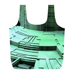 Futuristic Urban Architecture Full Print Recycle Bags (l)  by Celenk