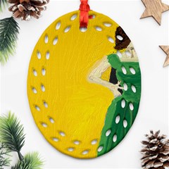 After Nine By Julie Grimshaw 2017 Oval Filigree Ornament (two Sides) by JULIEGRIMSHAWARTS