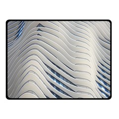 Aqua Building Wave Double Sided Fleece Blanket (small)  by Celenk