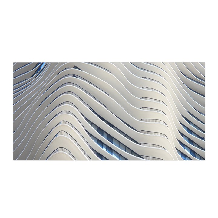 Aqua Building Wave Satin Wrap