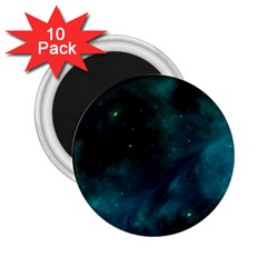 Green Space All Universe Cosmos Galaxy 2 25  Magnets (10 Pack)  by Celenk