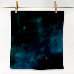 Green Space All Universe Cosmos Galaxy Face Towel by Celenk