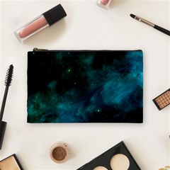 Green Space All Universe Cosmos Galaxy Cosmetic Bag (medium)  by Celenk