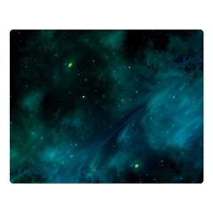 Green Space All Universe Cosmos Galaxy Double Sided Flano Blanket (large)  by Celenk