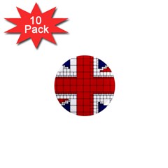 Union Jack Flag Uk Patriotic 1  Mini Magnet (10 Pack)  by Celenk