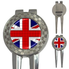 Union Jack Flag Uk Patriotic 3-in-1 Golf Divots by Celenk