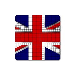 Union Jack Flag Uk Patriotic Square Magnet by Celenk