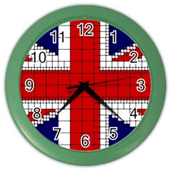 Union Jack Flag Uk Patriotic Color Wall Clocks by Celenk