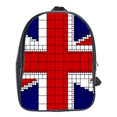 Union Jack Flag Uk Patriotic School Bag (large) by Celenk