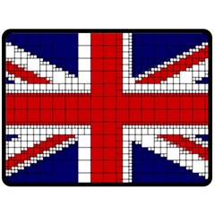 Union Jack Flag Uk Patriotic Fleece Blanket (large)  by Celenk