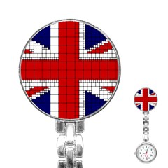 Union Jack Flag Uk Patriotic Stainless Steel Nurses Watch by Celenk