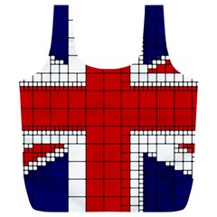 Union Jack Flag Uk Patriotic Full Print Recycle Bags (l)  by Celenk