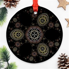 Background Pattern Symmetry Ornament (round) by Celenk