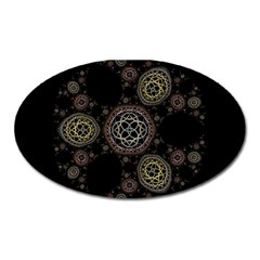 Background Pattern Symmetry Oval Magnet by Celenk