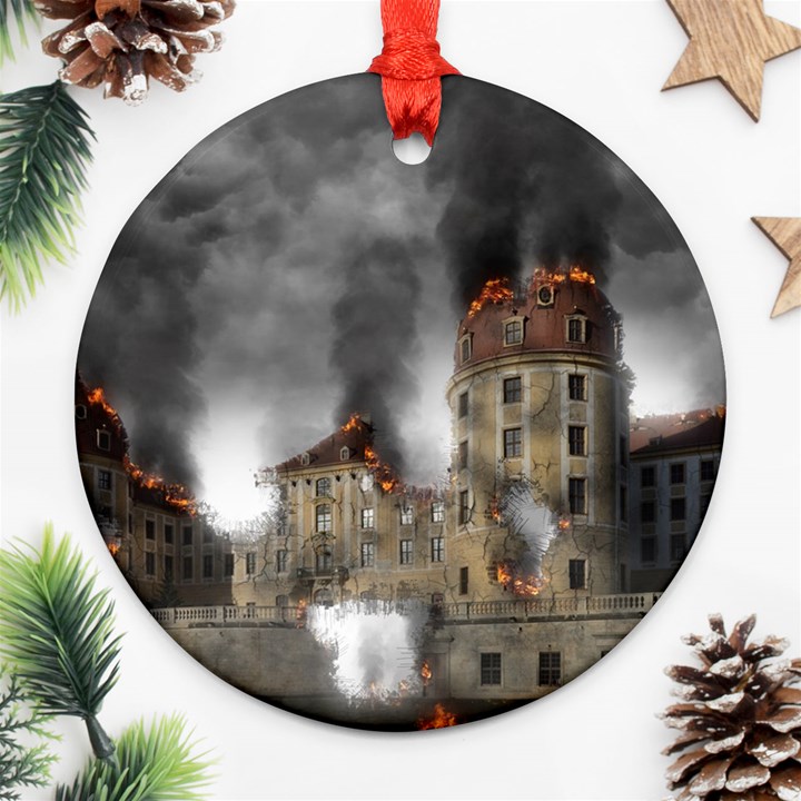 Destruction Apocalypse War Disaster Ornament (Round)