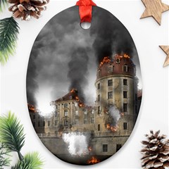 Destruction Apocalypse War Disaster Ornament (oval) by Celenk