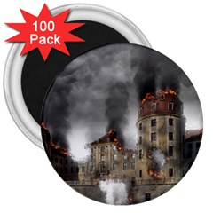 Destruction Apocalypse War Disaster 3  Magnets (100 Pack) by Celenk