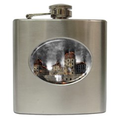 Destruction Apocalypse War Disaster Hip Flask (6 Oz) by Celenk