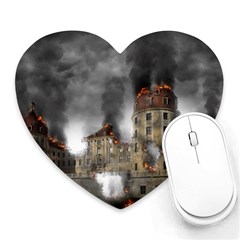 Destruction Apocalypse War Disaster Heart Mousepads by Celenk