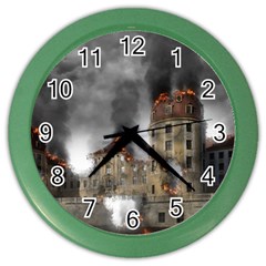 Destruction Apocalypse War Disaster Color Wall Clocks by Celenk