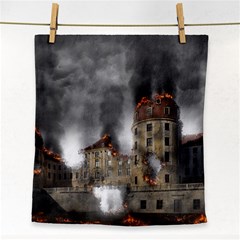 Destruction Apocalypse War Disaster Face Towel by Celenk