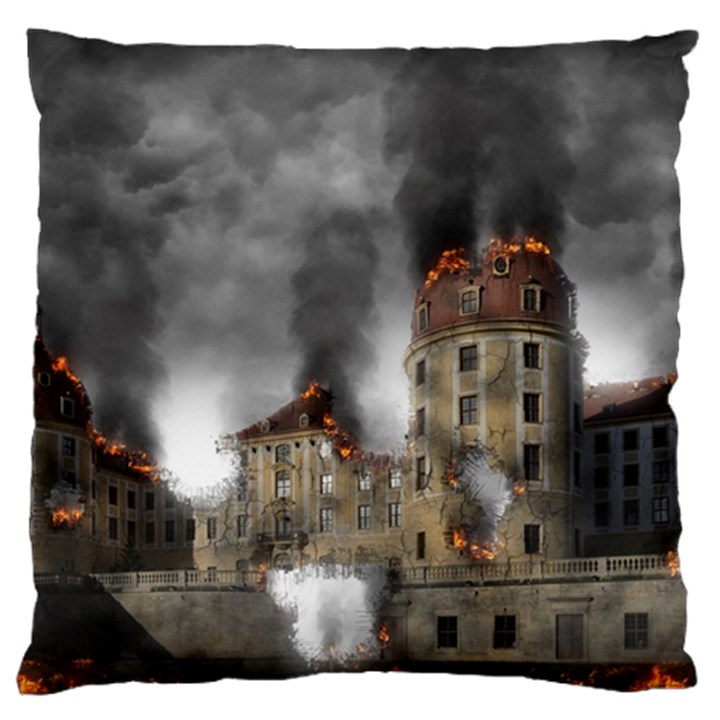 Destruction Apocalypse War Disaster Standard Flano Cushion Case (Two Sides)