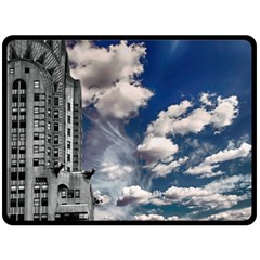 Chrysler Building America New York Double Sided Fleece Blanket (large)  by Celenk