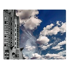 Chrysler Building America New York Double Sided Flano Blanket (large)  by Celenk