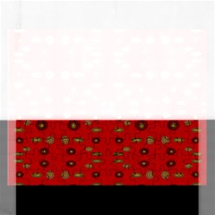 Brown Circle Pattern On Red Rectangular Jigsaw Puzzl by BrightVibesDesign