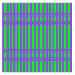 Bright Green Purple Stripes Pattern Large Satin Scarf (square)