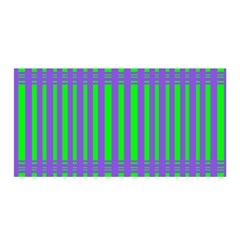 Bright Green Purple Stripes Pattern Satin Wrap by BrightVibesDesign