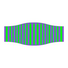 Bright Green Purple Stripes Pattern Stretchable Headband by BrightVibesDesign