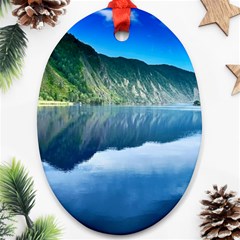 Mountain Water Landscape Nature Ornament (oval) by Celenk